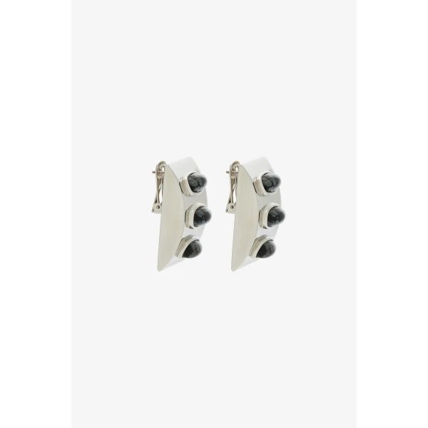 Brandon Maxwell Trove Earrings in Snowflake | Earrings | Luxury Shoes 