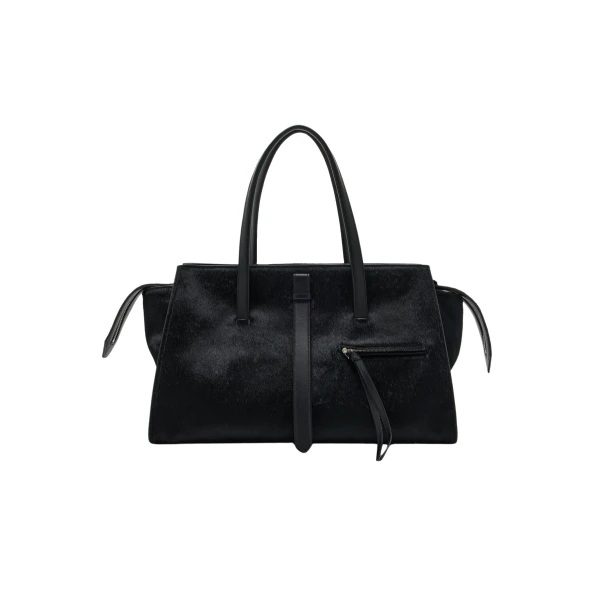 Vance Weekender Bag in Black Calf Hair