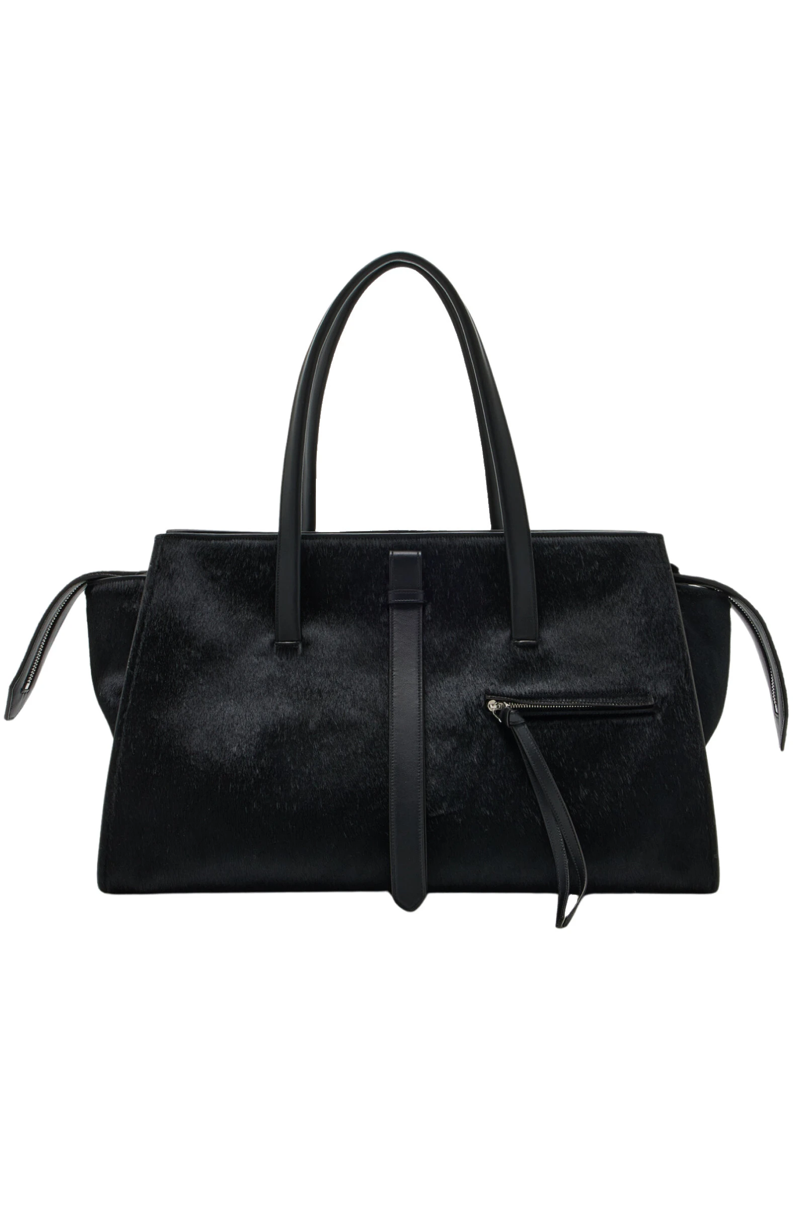 Brandon Maxwell Vance Weekender Bag in Black Calf Hair Brandon Maxwell Vance Weekender Bag in Black Calf Hair | Luxury Shoes