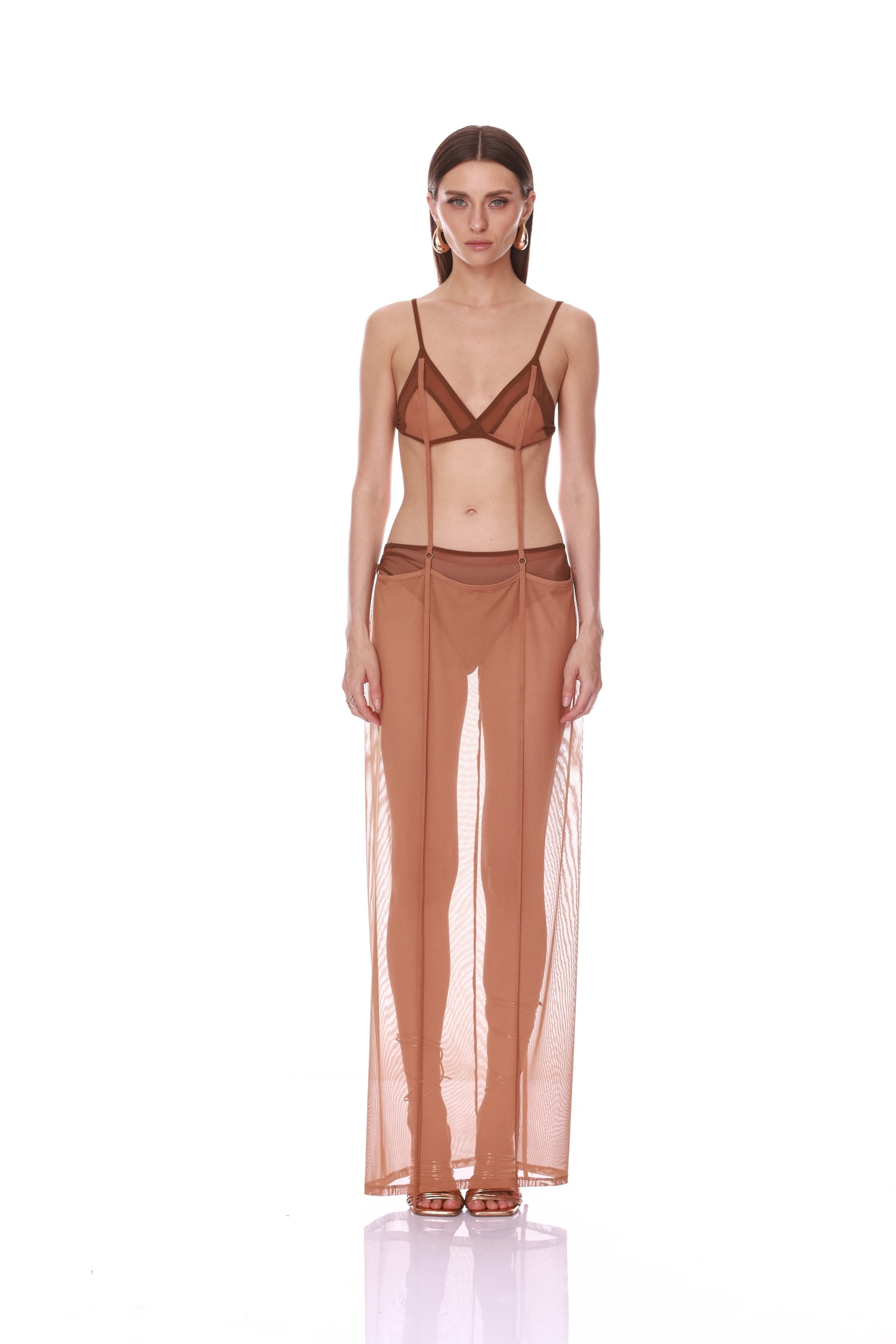 Bronx and Banco Amira Brown Two Piece Dress 1 Bronx and Banco Amira Brown Two Piece Dress | Maxi Dresses | Luxury Shoes