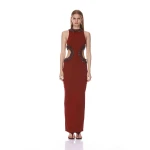 Bronx and Banco Camila Burgundy Cutout Maxi Dress | Maxi Dresses | Luxury Shoes 