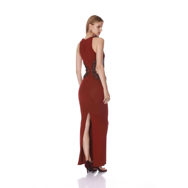 Bronx and Banco Camila Burgundy Cutout Maxi Dress | Maxi Dresses | Luxury Shoes 