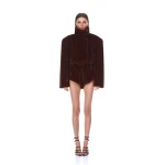 Bronx and Banco Faux Mink Dark Brown Shorts | Shorts | Luxury Shoes 
