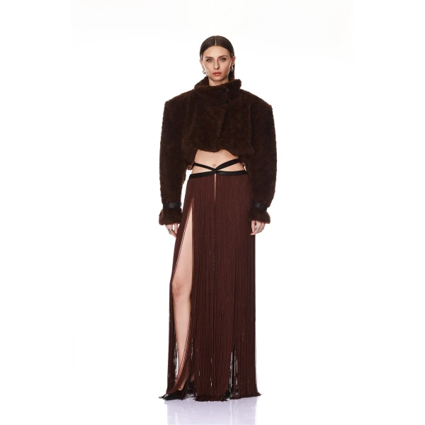 Bronx and Banco Faux Mink Long Sleeve Jacket | Jackets | Luxury Shoes 