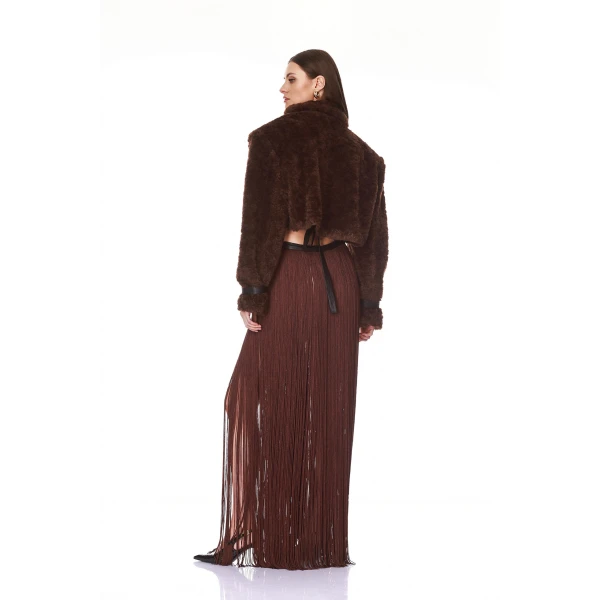 Bronx and Banco Faux Mink Long Sleeve Jacket | Jackets | Luxury Shoes 