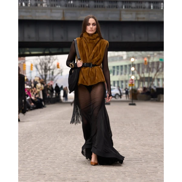 Bronx and Banco Faux Mink Sleeveless Vest | Vests | Luxury Shoes 