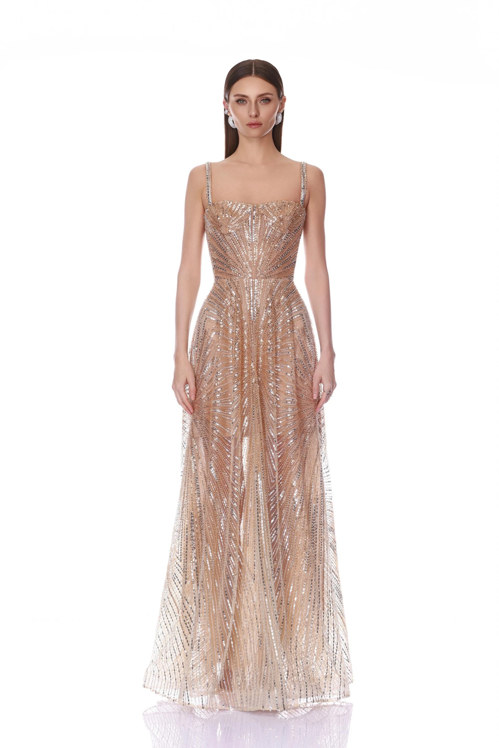 Bronx and Banco Midnight Sleeveless Embellished Tulle Gown 1 Bronx and Banco Midnight Sleeveless Embellished Tulle Gown | Evening Gowns | Luxury Shoes