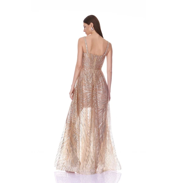 Bronx and Banco Midnight Sleeveless Embellished Tulle Gown | Evening Gowns | Luxury Shoes 