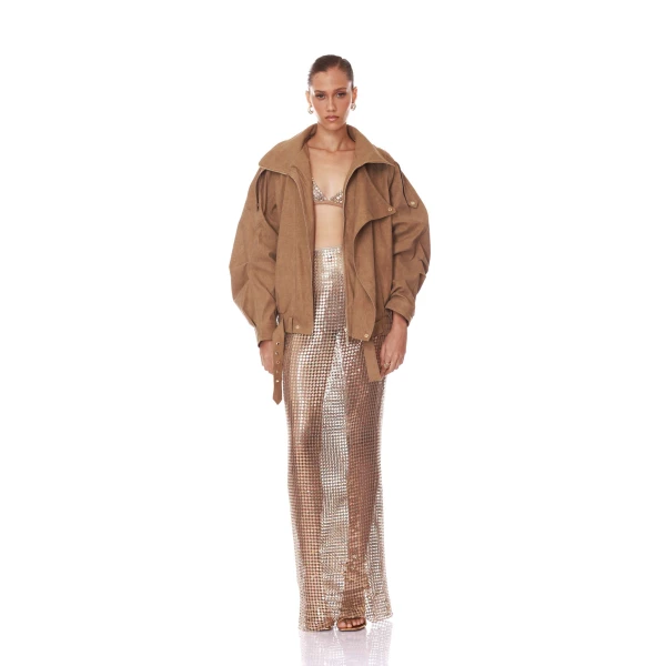 Oasis Khaki Eco Suede Jacket