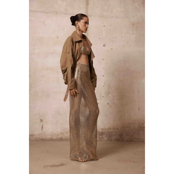 Bronx and Banco Oasis Khaki Eco Suede Jacket | Jackets | Luxury Shoes 