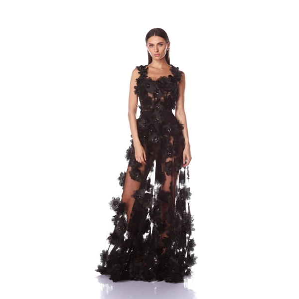 Bronx and Banco Rosalie Noir Gown | Evening Gowns | Luxury Shoes 