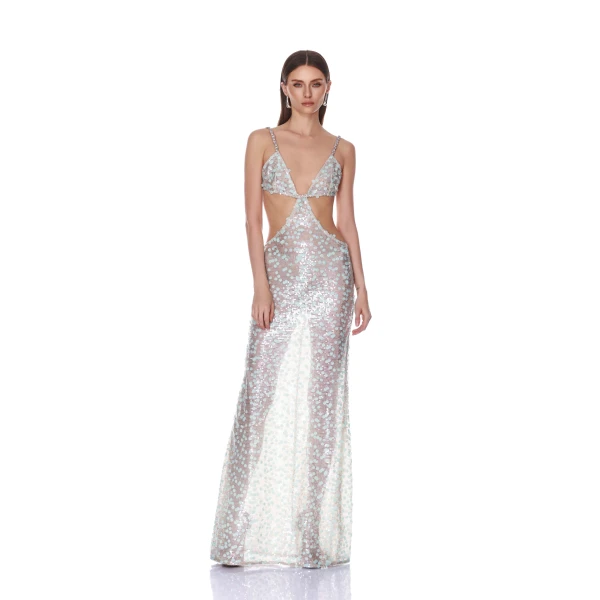Bronx and Banco Seaside Sequin Cutout Maxi Dress | Maxi Dresses | Luxury Shoes 