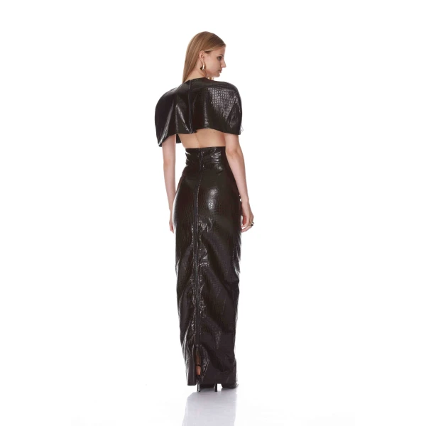 Bronx and Banco Vegan Croc Leather Cape Top | Tops | Luxury Shoes 