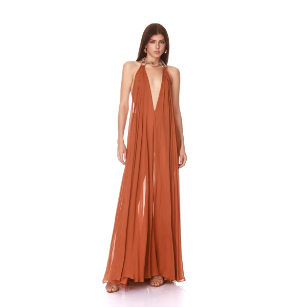 Bronx and Banco Zuri Halterneck Cutout Gown | Evening Gowns | Luxury Shoes 