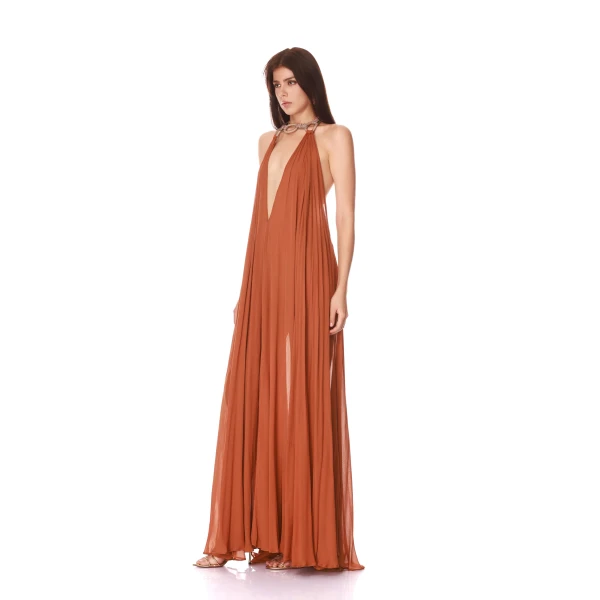 Bronx and Banco Zuri Halterneck Cutout Gown | Evening Gowns | Luxury Shoes 