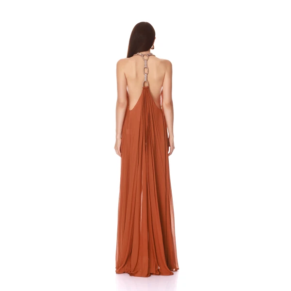 Bronx and Banco Zuri Halterneck Cutout Gown | Evening Gowns | Luxury Shoes 