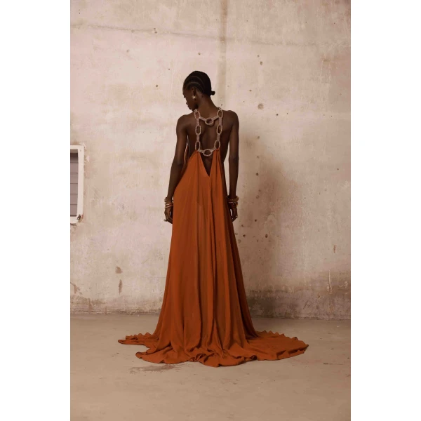 Bronx and Banco Zuri Halterneck Cutout Gown | Evening Gowns | Luxury Shoes 