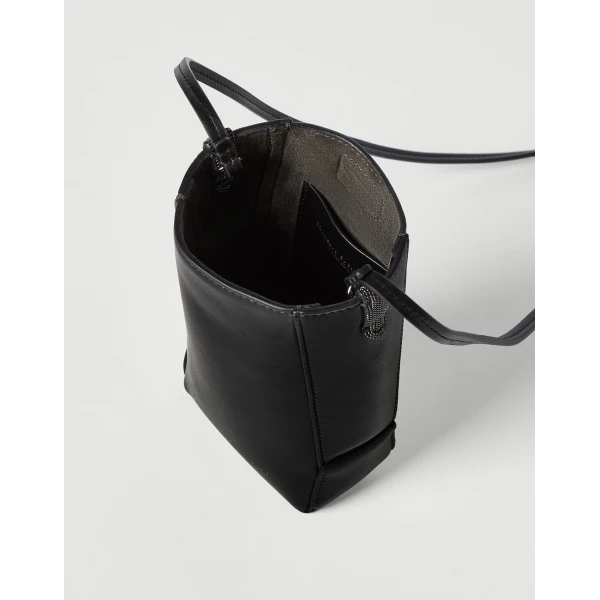 Brunello Cucinelli BC Duo phone holder in Black, view 5 | Phone Cases | Luxury Shoes 