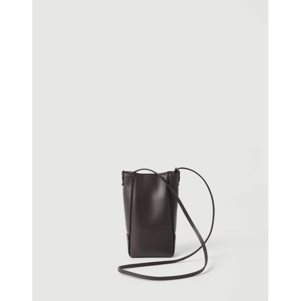 Brunello Cucinelli BC Duo phone holder in Rust Brown, view 2 | Phone Cases | Luxury Shoes 