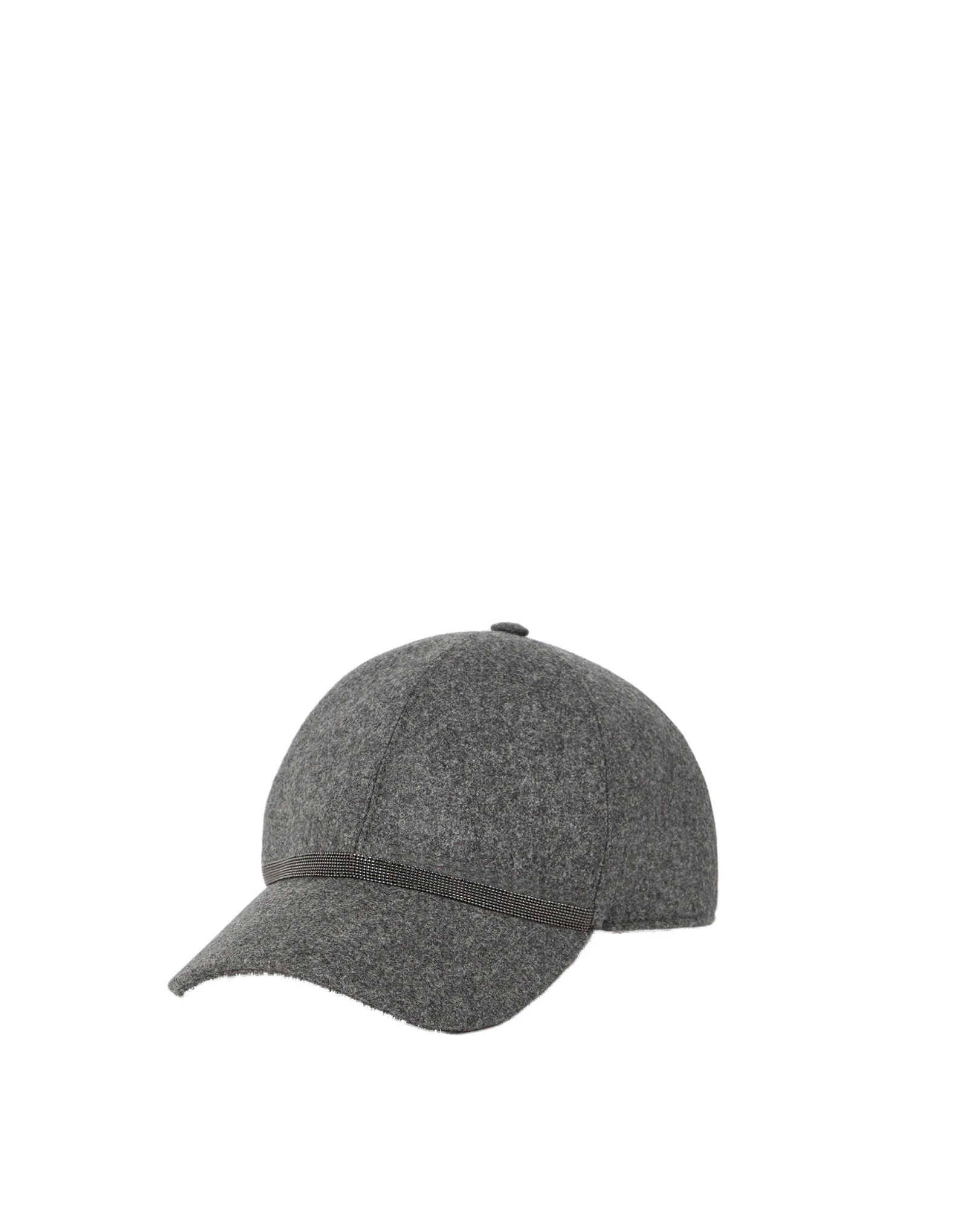 Brunello Cucinelli Baseball Cap with monili in Dark Grey Brunello Cucinelli Baseball Cap with monili in Dark Grey | Hats | Luxury Shoes