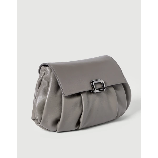 Boule bag in nappa leather in Stone Grey - Image 3