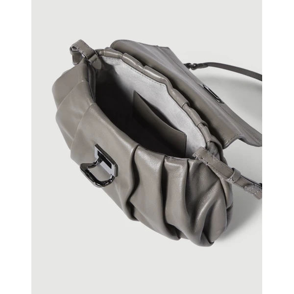 Boule bag in nappa leather in Stone Grey - Image 5
