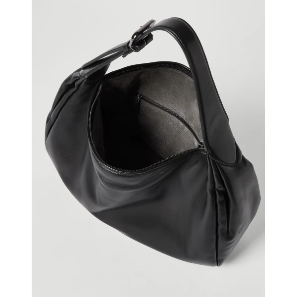 Boule hobo bag in nappa leather in Black - Image 5