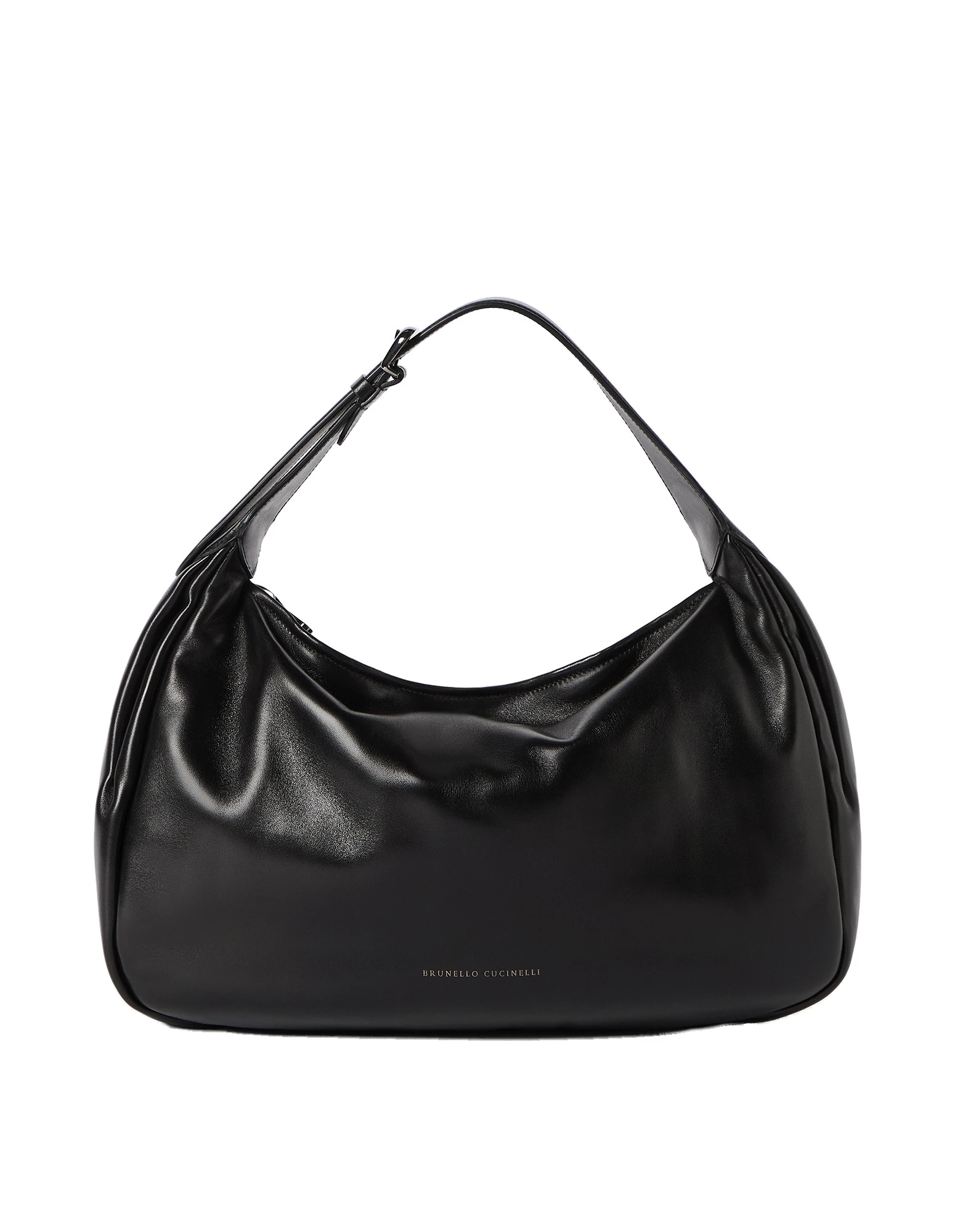 Brunello Cucinelli Boule hobo bag in nappa leather in Black | Buy Shoulder & Crossbody Bags at Luxury Shoes Brunello Cucinelli Boule hobo bag in nappa leather in Black