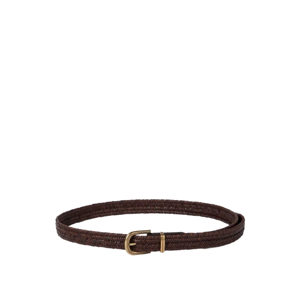 Brunello Cucinelli Braided leather belt in Brown | Belts | Luxury Shoes 