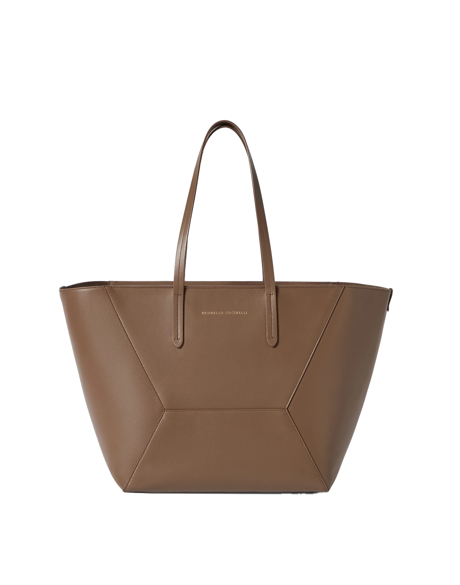 Brunello Cucinelli Calfskin BC Duo bag in Brown Gianduia | Buy Shoulder & Crossbody Bags at Luxury Shoes Brunello Cucinelli Calfskin BC Duo bag in Brown Gianduia