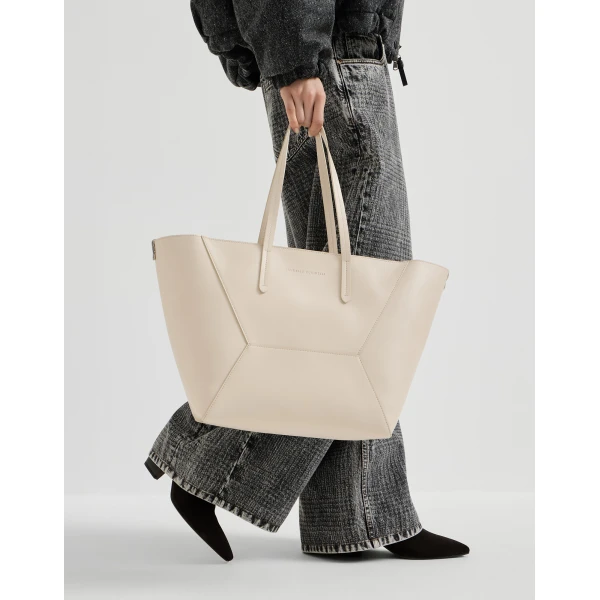Calfskin BC Duo bag in Ivory - Image 4