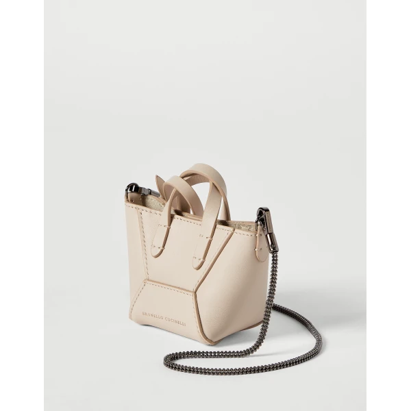 Calfskin BC Duo micro bag in Ivory - Image 3