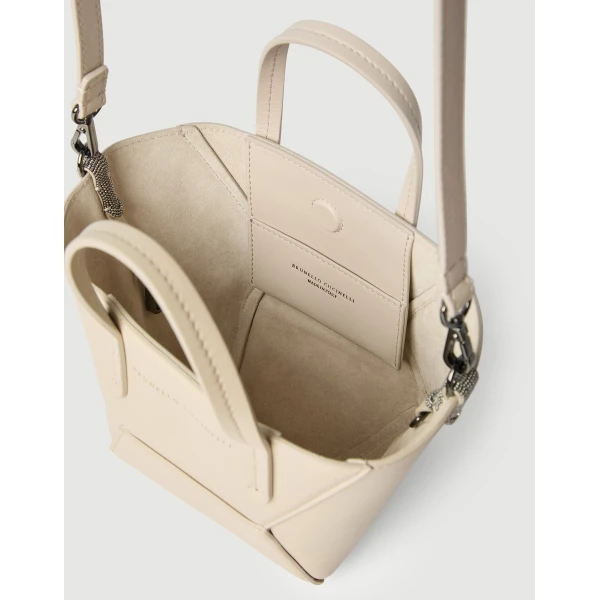 Calfskin BC Duo mini bag in Ivory - Image 5