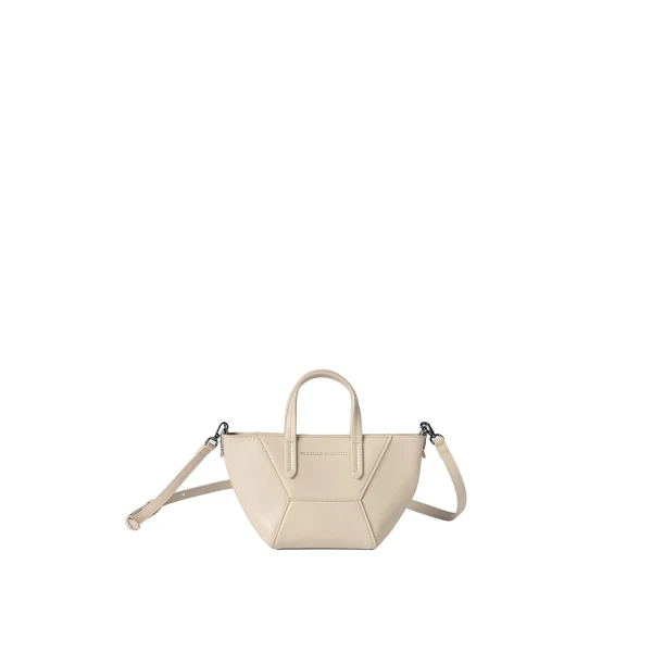 Calfskin BC Duo mini bag in Ivory