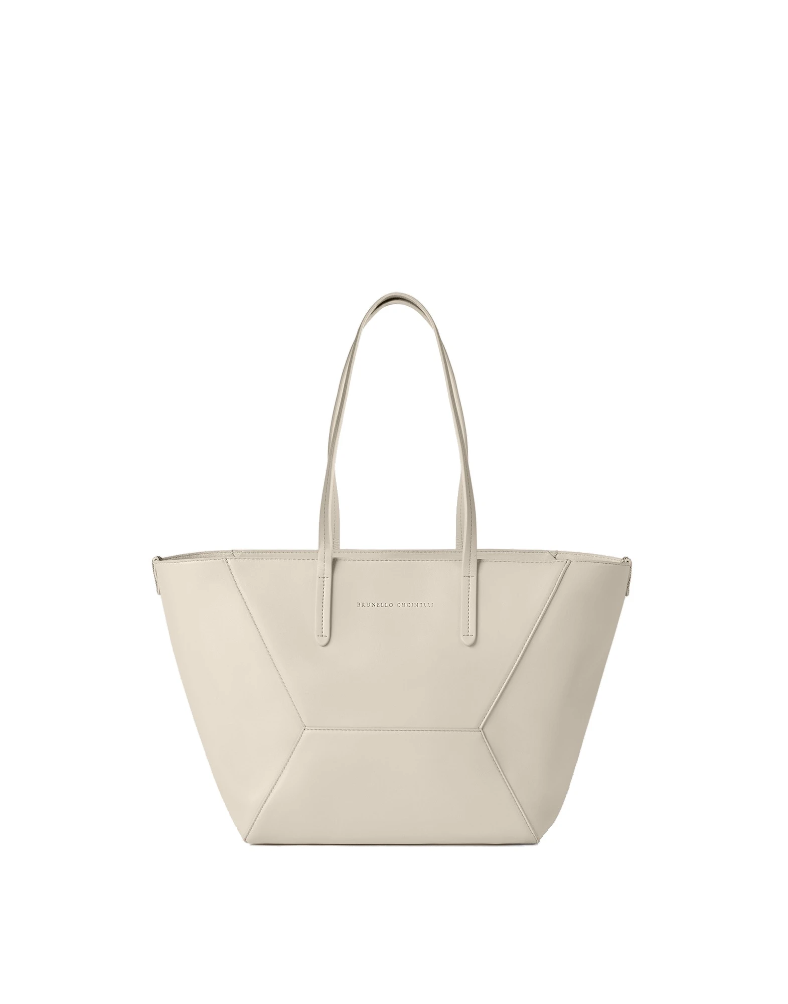Brunello Cucinelli Calfskin BC Duo small bag in Ivory | Buy Shoulder & Crossbody Bags at Luxury Shoes Brunello Cucinelli Calfskin BC Duo small bag in Ivory