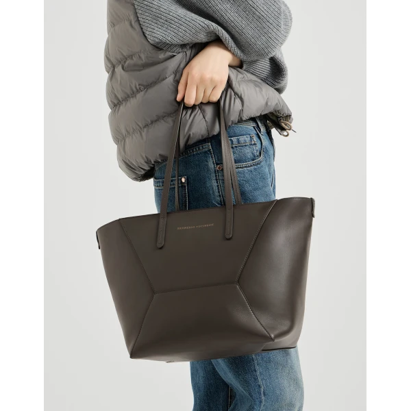 Calfskin BC Duo small bag in Rust Brown - Image 4
