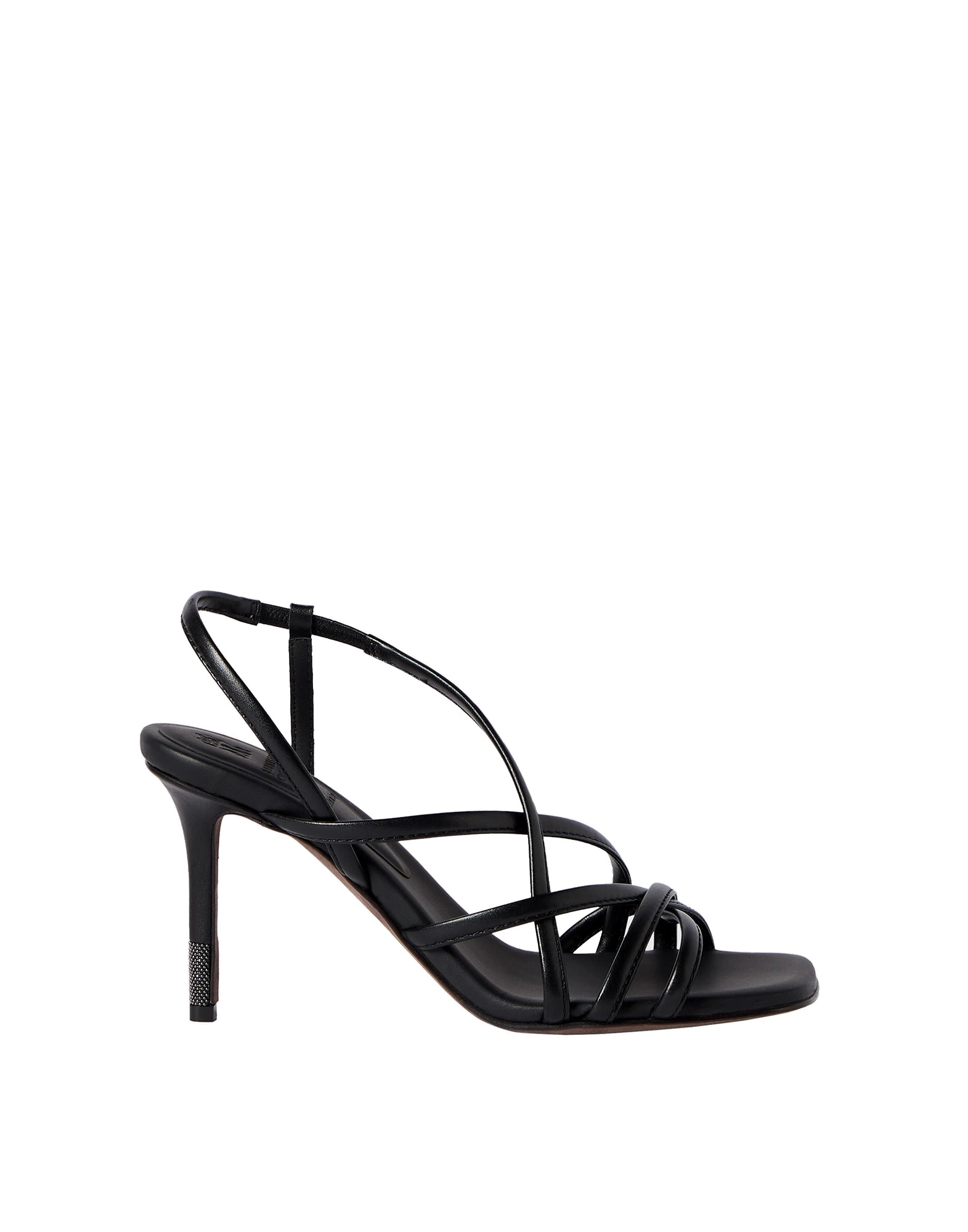 Brunello Cucinelli Calfskin heels with monili in Black | Buy Heels at Luxury Shoes Brunello Cucinelli Calfskin heels with monili in Black
