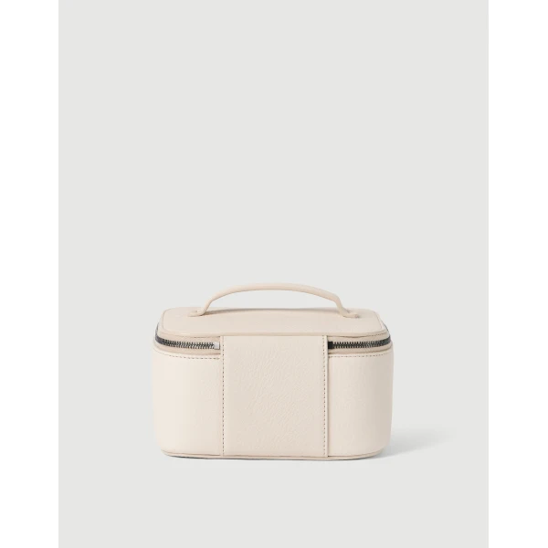 Brunello Cucinelli Calfskin jewelry box with monili in Ivory, view 2 | Accessories | Luxury Shoes 