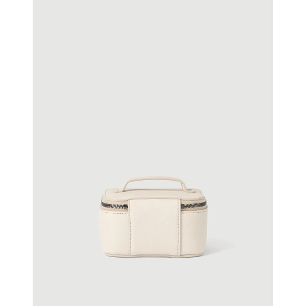 Brunello Cucinelli Calfskin jewelry box with monili in Ivory, view 2 | Accessories | Luxury Shoes 