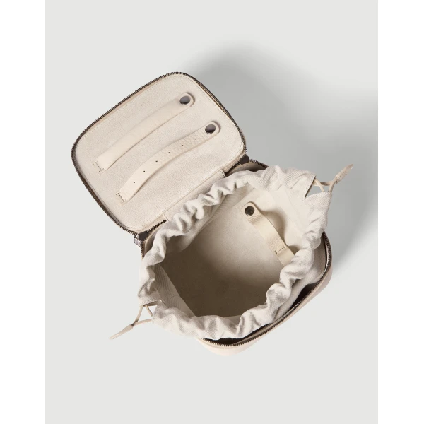 Brunello Cucinelli Calfskin jewelry box with monili in Ivory, view 4 | Accessories | Luxury Shoes 