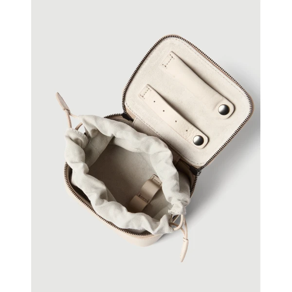 Brunello Cucinelli Calfskin jewelry box with monili in Ivory, view 4 | Accessories | Luxury Shoes 