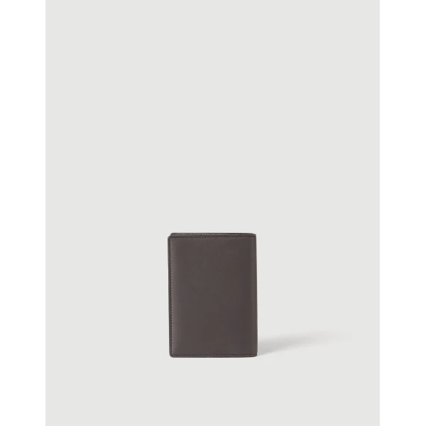 Brunello Cucinelli Calfskin passport holder in Rust Brown, view 2 | Wallets & Purses | Luxury Shoes 