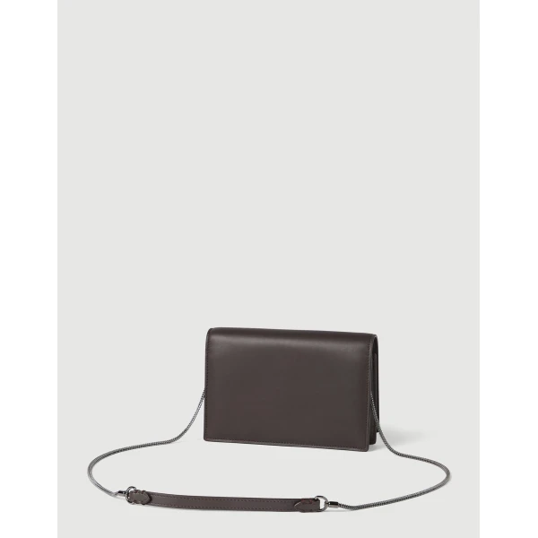 Brunello Cucinelli Calfskin wallet in Rust Brown, view 2 | Wallets & Purses | Luxury Shoes 