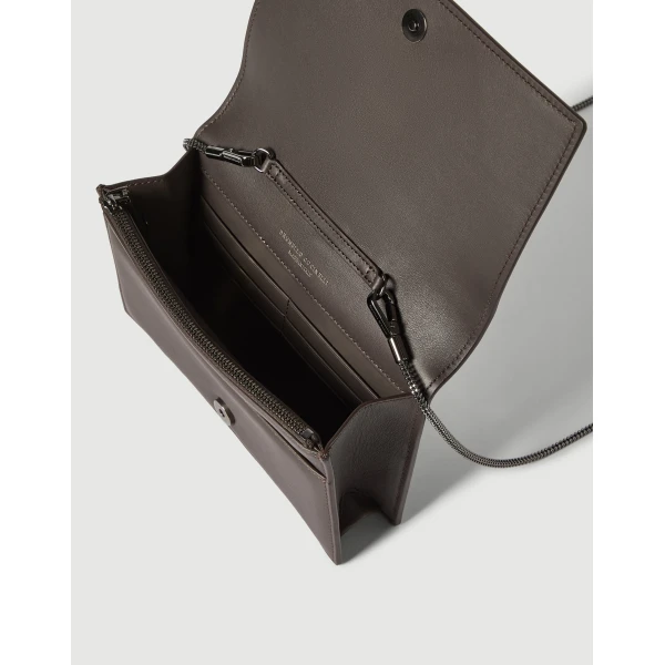 Brunello Cucinelli Calfskin wallet in Rust Brown, view 5 | Wallets & Purses | Luxury Shoes 