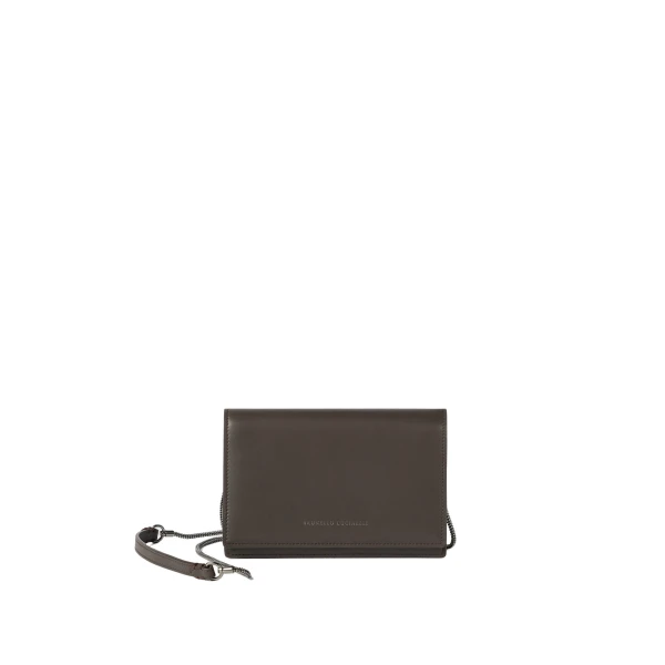 Brunello Cucinelli Calfskin wallet in Rust Brown | Wallets & Purses | Luxury Shoes 