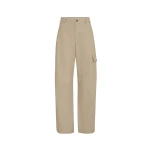 Brunello Cucinelli Canvas cargo barrel trousers in Beige