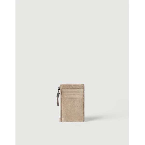 Brunello Cucinelli Card case in Beige, view 2 | Wallets & Purses | Luxury Shoes 