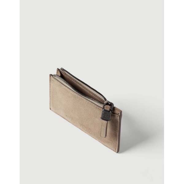 Brunello Cucinelli Card case in Beige, view 4 | Wallets & Purses | Luxury Shoes 