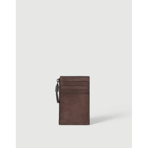 Brunello Cucinelli Card case in Espresso, view 2 | Wallets & Purses | Luxury Shoes 