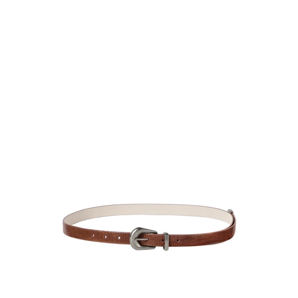 Brunello Cucinelli Carved leather belt in Light Brown | Belts | Luxury Shoes 